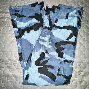 Women’s Blue Camo Cargo Pants